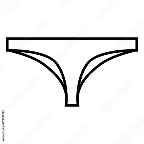 Female thong stroke icon
