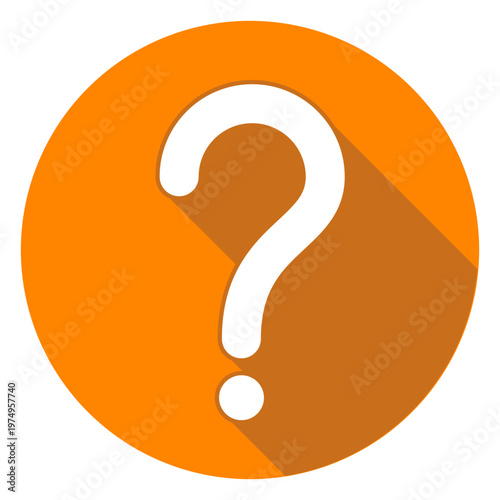 Orange circle question mark icon