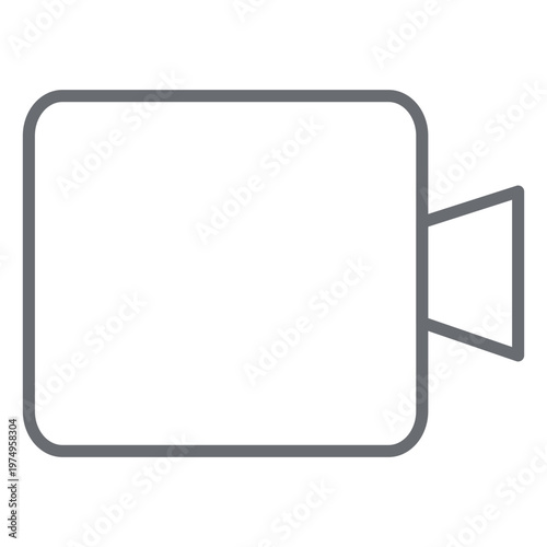 Multimedia camera stroke icon