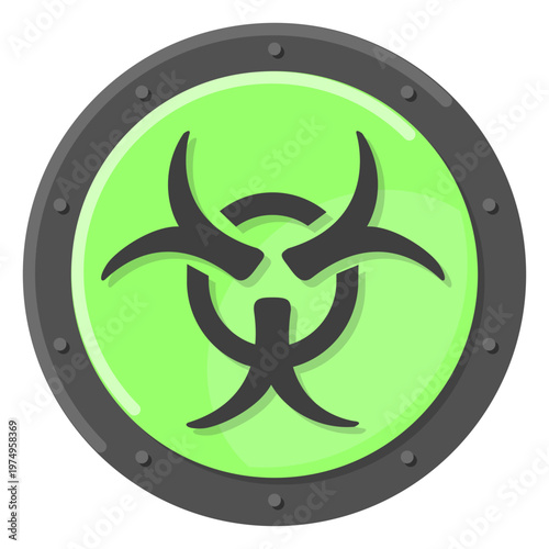 Biohazard warning green