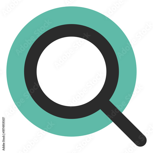 Magnifying glass colored stroke icon