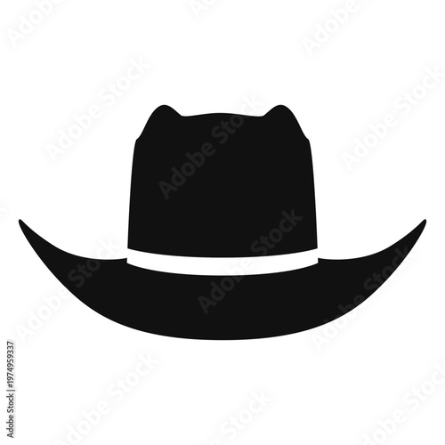 Panama hat front view flat