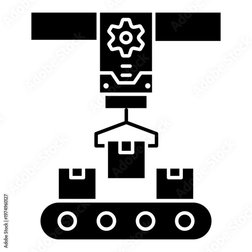 Production Line Robot Outline Icon
