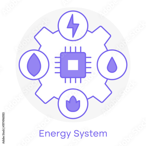 Power Distribution Network Line Icon
