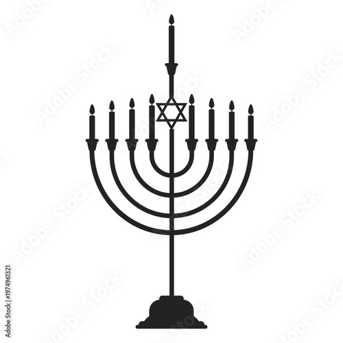 Jewish hanukkah menorah icon