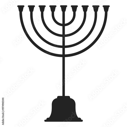 Jewish menorah icon