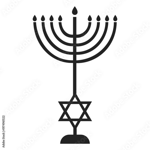 Temple menorah icon