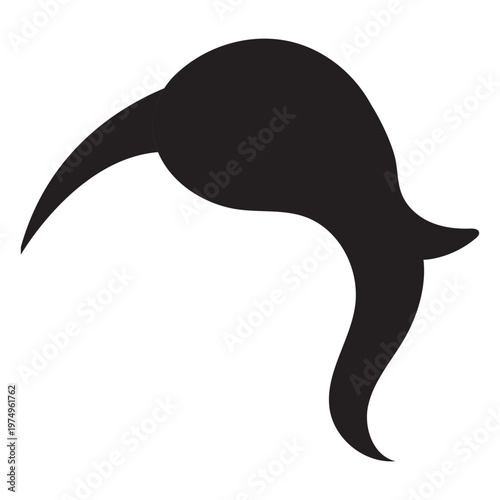 Half shaved woman hair silhouette