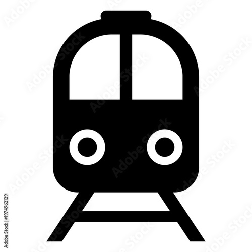 Locomotive train railing silhouette