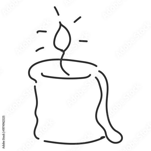 Candle sketch stroke