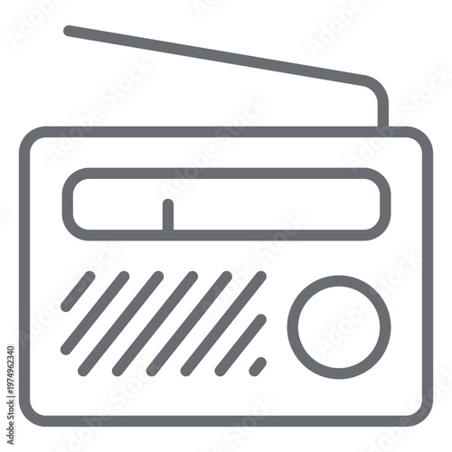 Portable radio stroke icon
