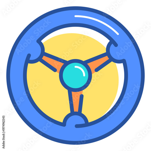 Racing wheel icon