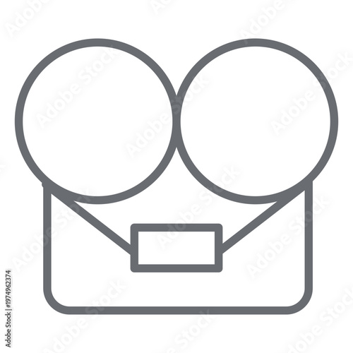 Reel tape recorder stroke icon