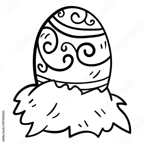 Hand drawn easter egg illustration