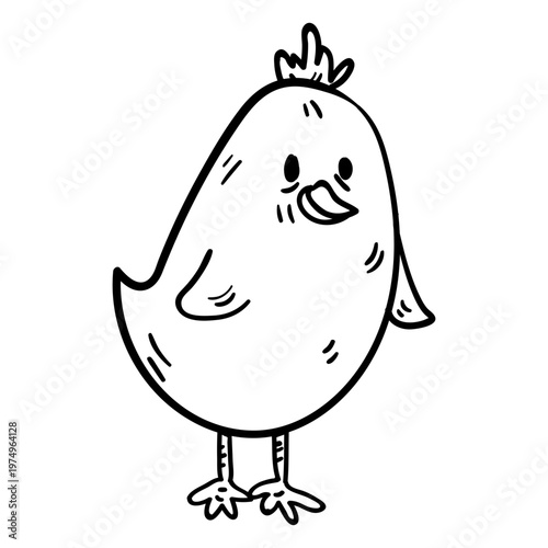 Hand drawn chick illustration