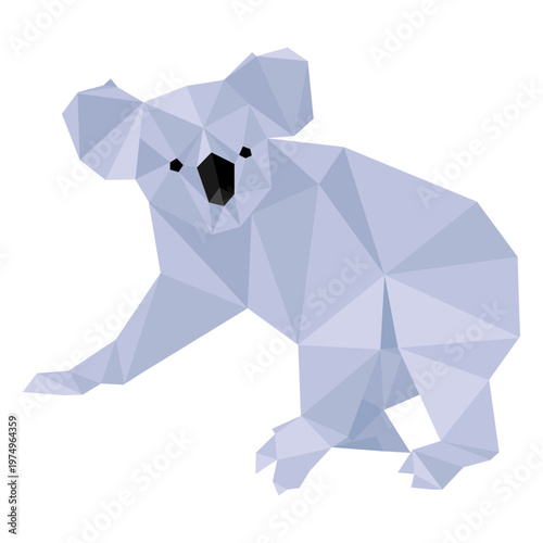 Photography Koala leg ear nose low poly