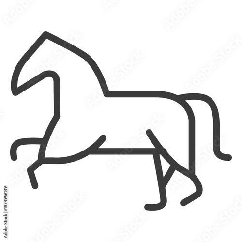 Billede på lærred Horse tail mane divinity stroke