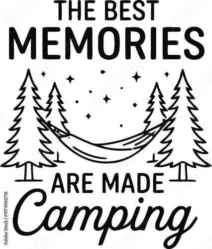 Camping Memories T-Shirt Design - Outdoor Adventure Graphic