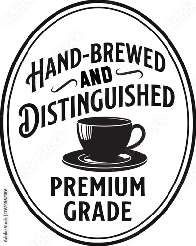 Handcrafted Premium Beer Badge Label Design Template