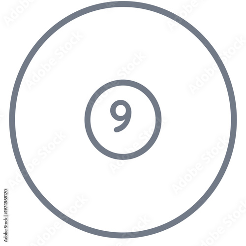 Ball nine circle stroke