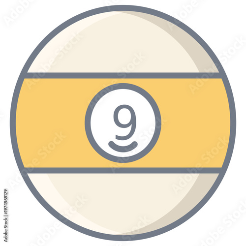 Ball nine stripe flat