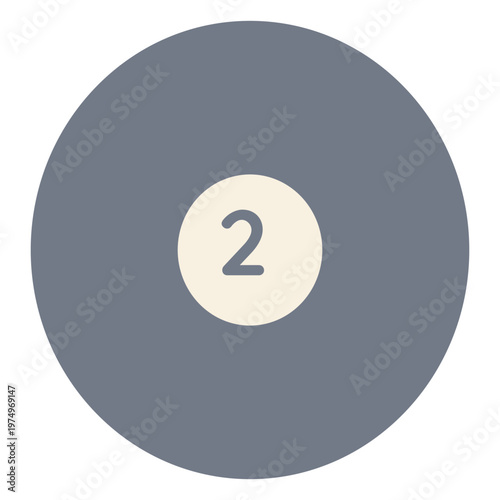 Ball two circle silhouette