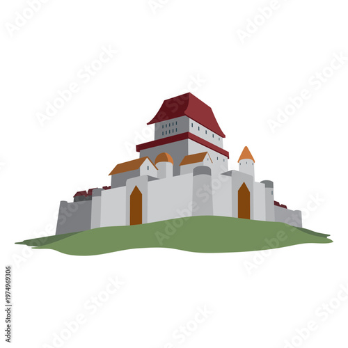 Castle fortress tower illustration
