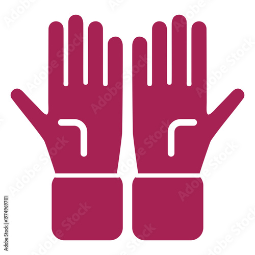 Glove hand finger palm detailed silhouette