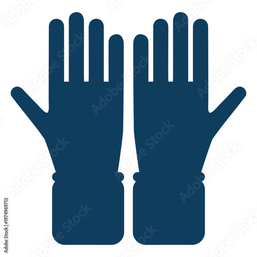 Glove hand finger palm silhouette