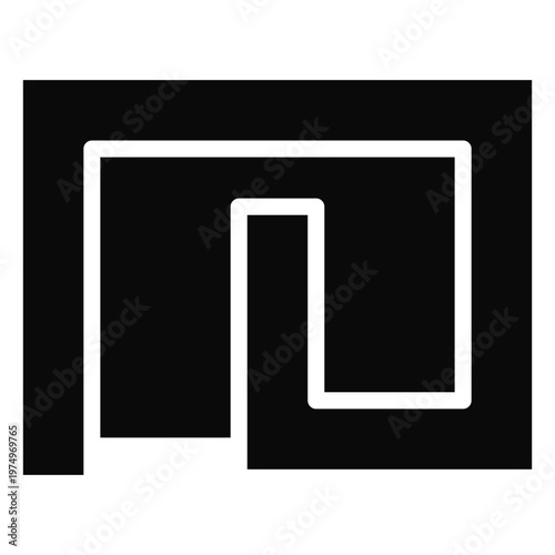 H labyrinth yard detailed silhouette