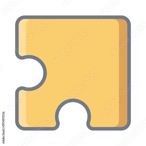 Puzzle detail piece flat