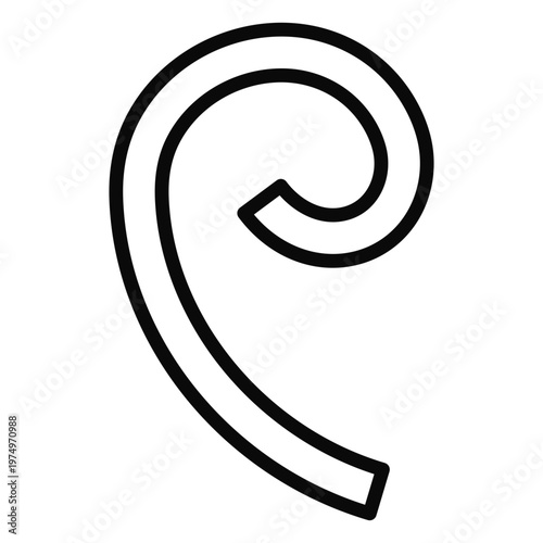 W curl tendril stroke