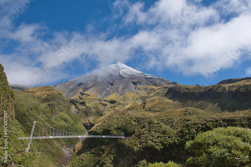 view of the Taranaki volcano of New Zealand