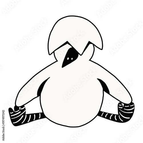 Chicken beak wing leg stroke