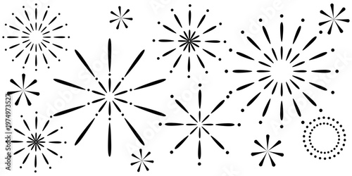 打ち上げ花火の背景イラスト