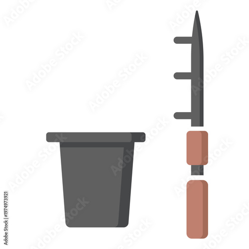 Bucket harpoon hunt illustration