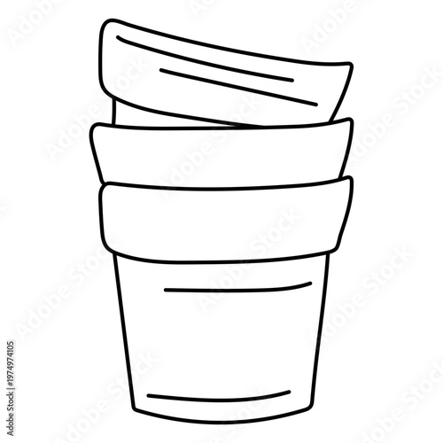 stack pot planters drawn