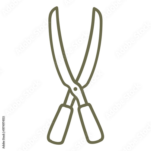 Garden shears stroke simple