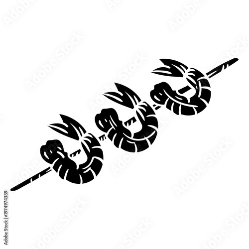 Prawns seafood black