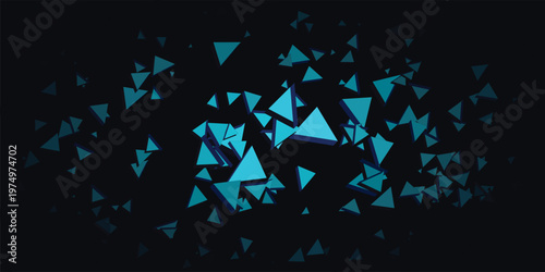 Abstract 3D Crystal Data Shards Background - Premium Cyber Security