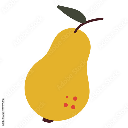 Flat yellow pear