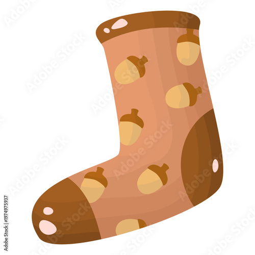 Sock acorns flat