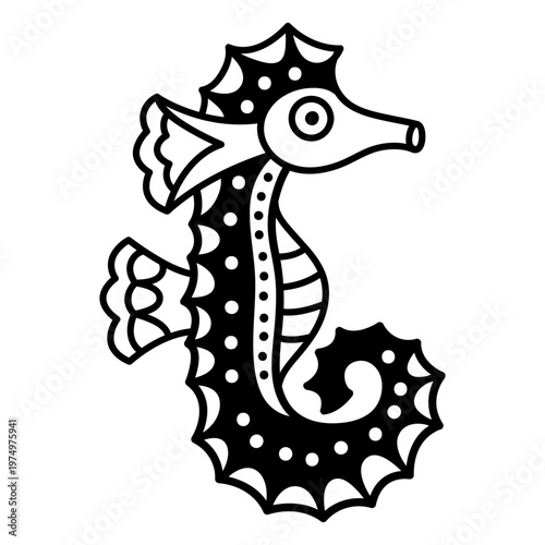 Sea horse oldschool stroke hippocampus wild