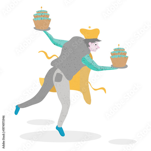 Character baker cake