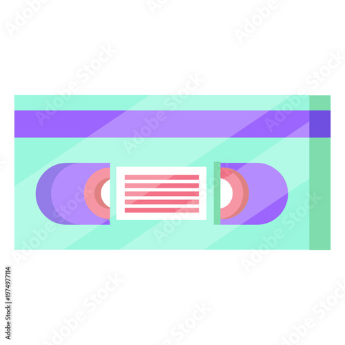 80s video cassette colorful