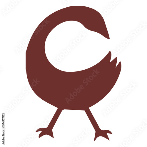 African symbol goose stroke