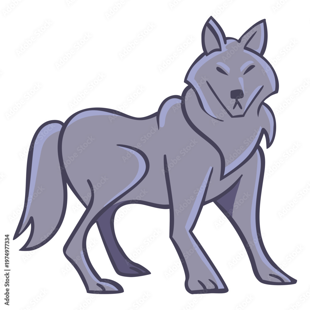 Fototapeta premium Wolf character stylish