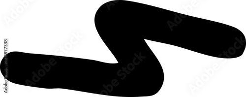 bold black handwritten letter z isolated on white background