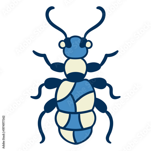 Blue ant insect icon