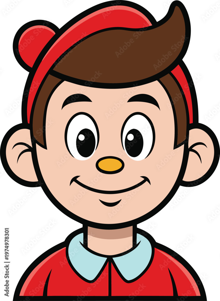 Obraz premium a cartoon vector icon vector white background